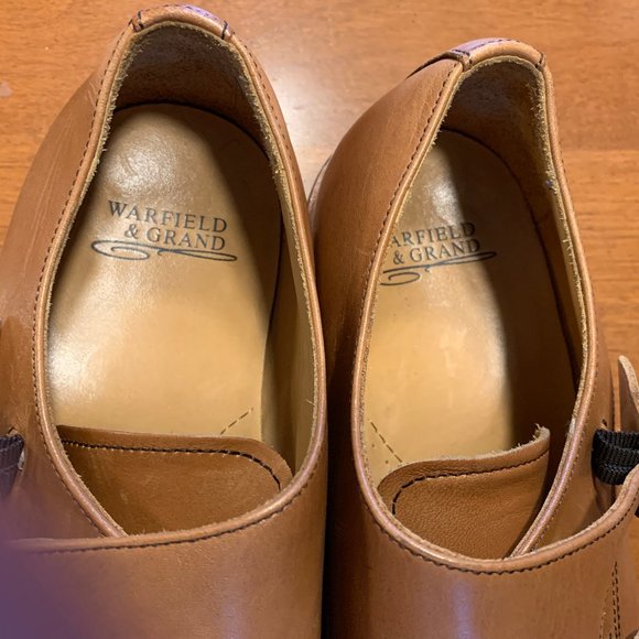 Warfield & Grand "James" Brown Leather Double Monk Strap Slip On Men's 10-M NICE - Picture 9 of 13